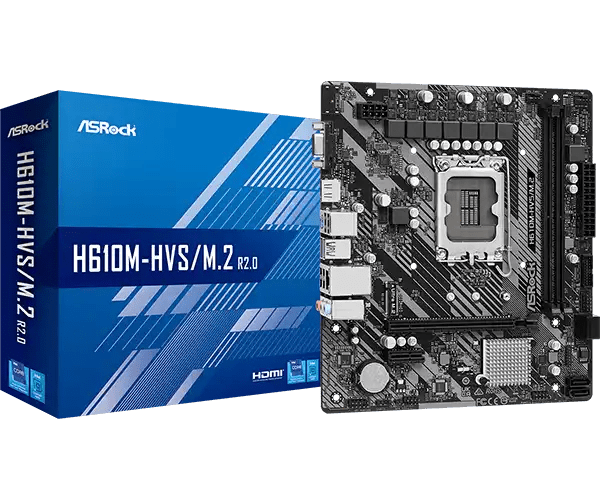 ASRock H610M - HVS/M.2 R2.0 motherboard | 90 - MXBJJ0 - A0UAYZ - Vektra Computers LLC ASRock H610M - HVS/M.2 R2.0 motherboard | 90 - MXBJJ0 - A0UAYZ - Vektra Computers LLC
